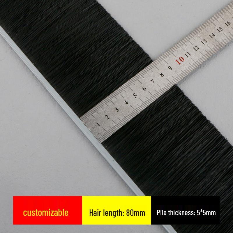 Braune kundenspezifische Nylonborstenbürste für staubdichte Abdichtung und Drehtüren