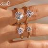 Effie Queen 1-4ct Heart Cut Moissanite Diamond 100% 925 Sterling Silver Open Ring Casual Party Ideal Jewelry 2025 Trend MOR06
