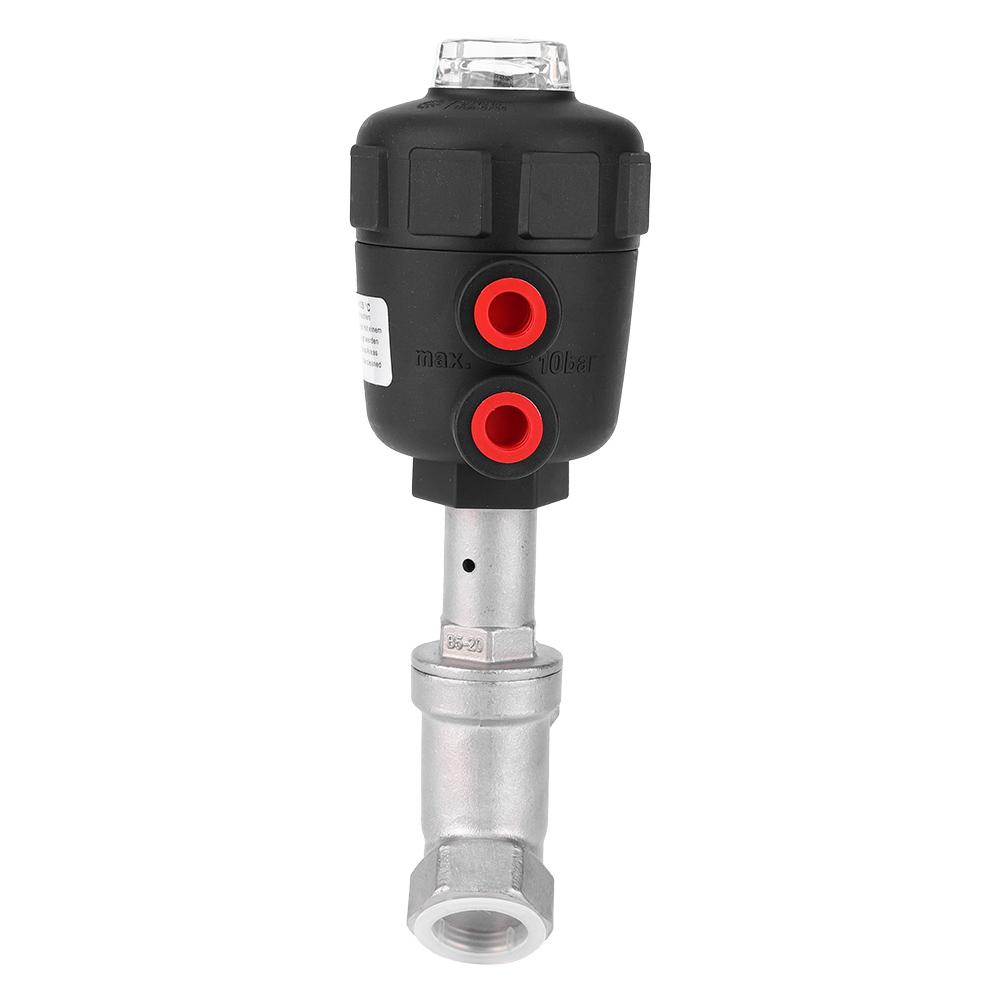 Angle Seat Valve   Actuated Thread Connection Stainless Steel Thickened Plastic Case Steam Valve