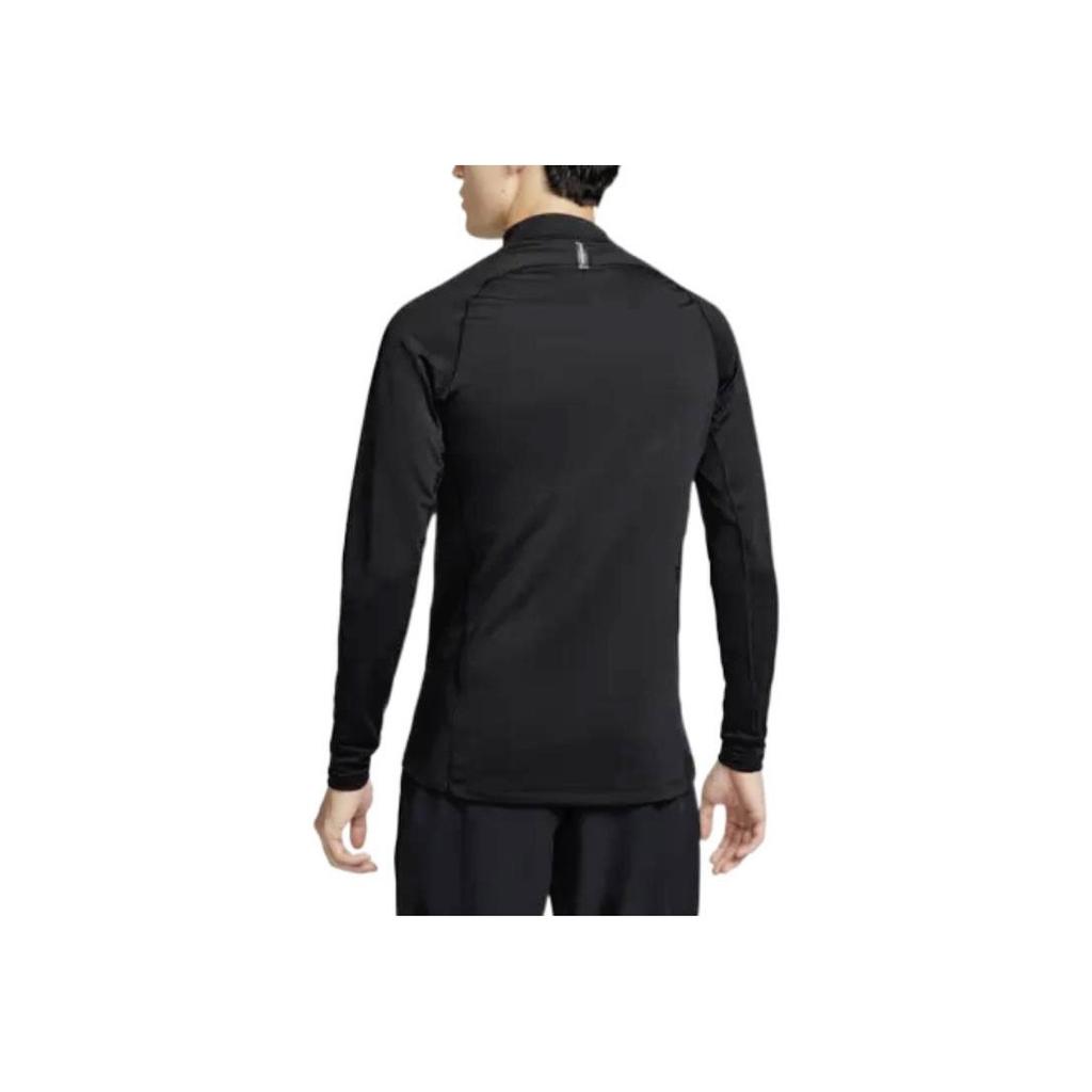 Nike Pro Embroidered Logo Solid Long Sleeve Fitness Top Men Tops Black DQ6608-010