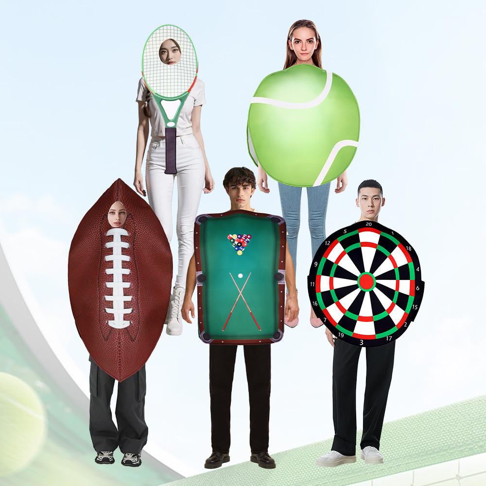 Costume Party Halloween Rugby Billiards Costume Event Jumpsuit Performance