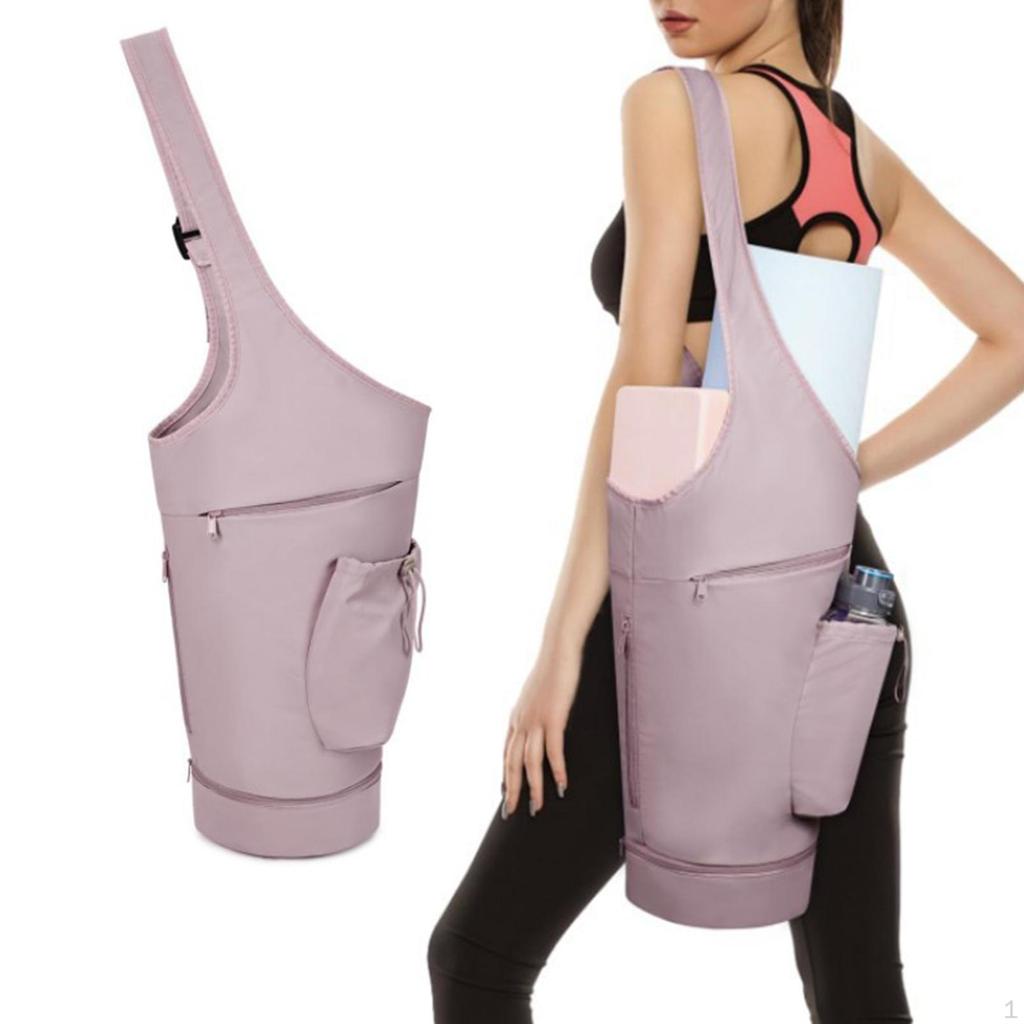 Yoga Mat Bag Large Opening Carry Water Bottle Holder Carrier for Workout