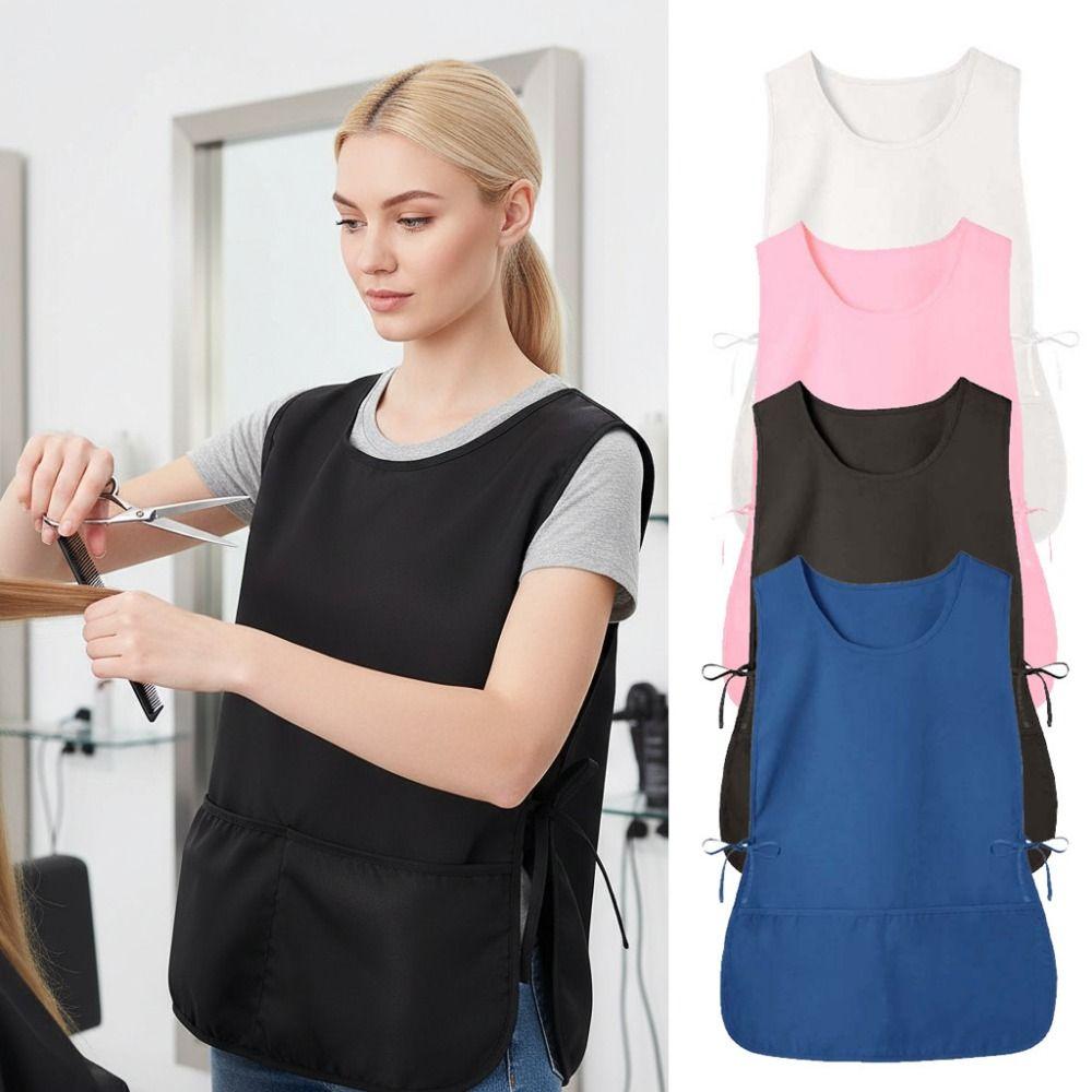 Heavy Duty Salon Barber Apron Deep Pockets Stain Resistant Apron Waterproof Apron  Cleaning Work
