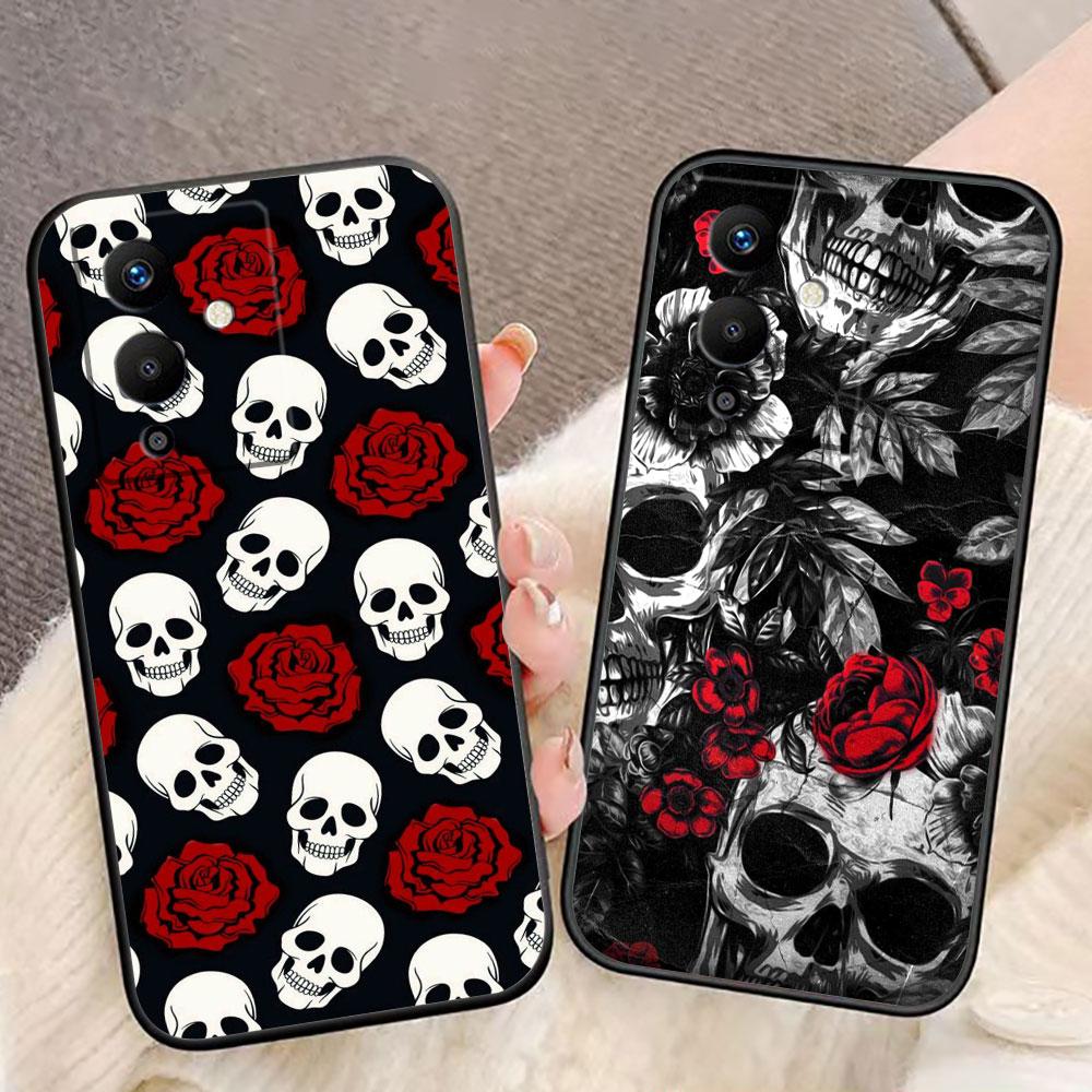 Skull Flower Art Mexico Phone Case For Infinix TECNO POP SPARK SMART 6 7 8 9 CAMON 40 30 30S 15 16 17 20 20C Pro Case Cover Capa