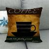 Retro-Style Coffee Afternoon Tea Digital Printing Short Plush Pillow Covers For Car Sofa Office Cushion Cover Home Goods