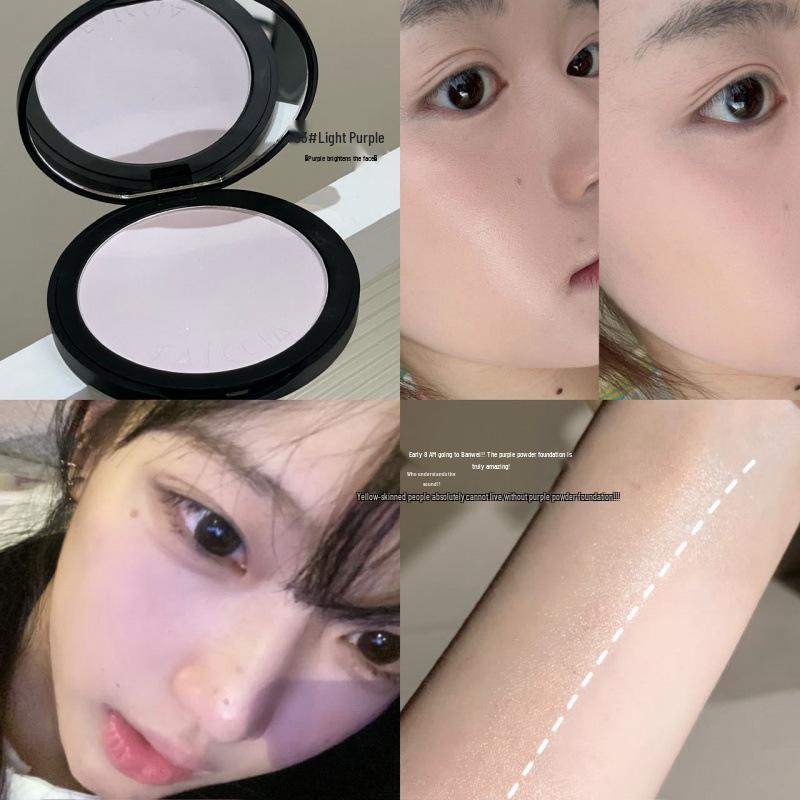 FAICCIA Fluffy Setting Powder Compact: Clear, Natural Look, Non-Caking, Concealing, Oil Control, Brightening Loose Powder.