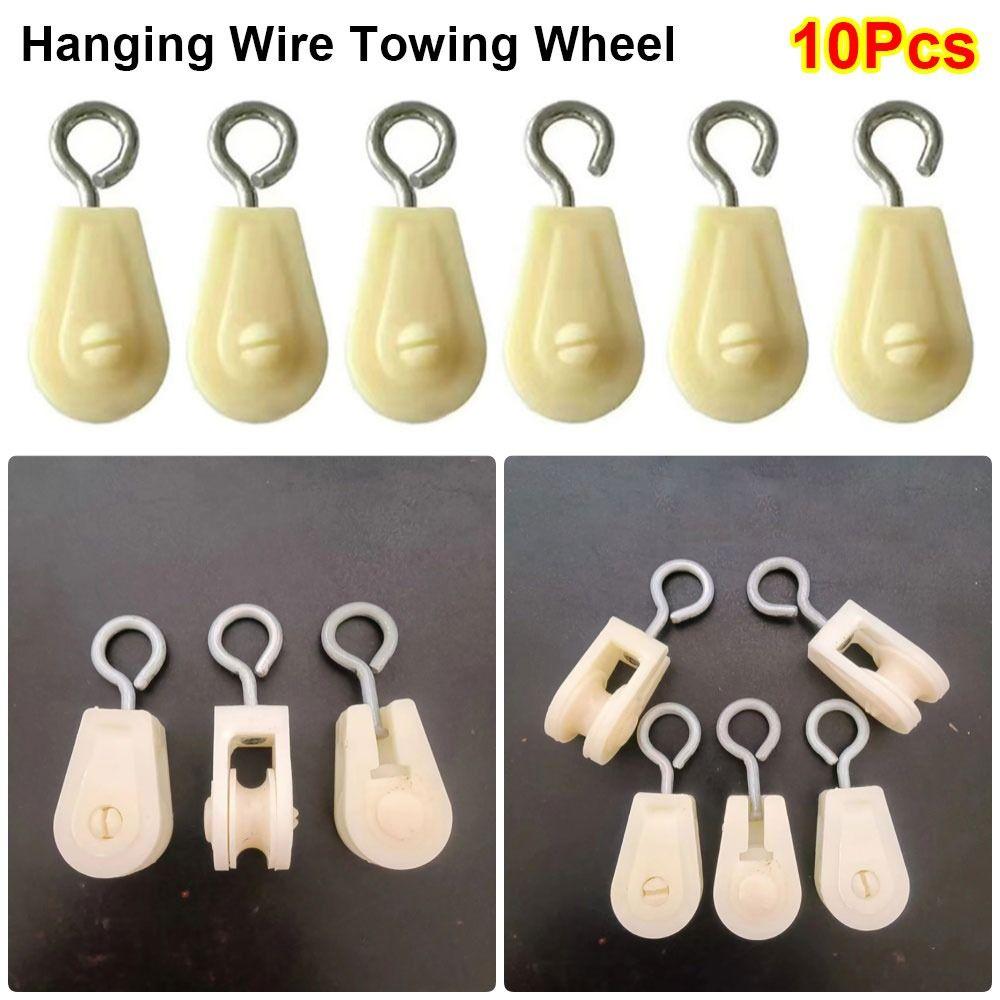 10Pcs Small Hanging Wire Towing Wheel Automatic Chicken Saterer Water Line Roller Pigeon Duck Goose