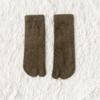 3 Pairs Woman Girl Winter Tabi Socks Short Tube Warm Two Toed Sock Thick Soft Cozy Plush Solid Color Split Toe Bed Sleep Socks