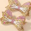 2Pcs/set Cute Gold Cat Hair Clips Glitter Cat Ear Hairpin for Baby Girl Cartoon Animals Barrettes Headwear Hair Accessories