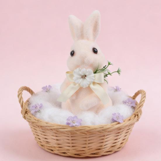 Bunny Ornament Easter Decoration with Artificial Moss Resin Core Waterproof UV-Resistant Outdoor Spring Centerpiece Decor