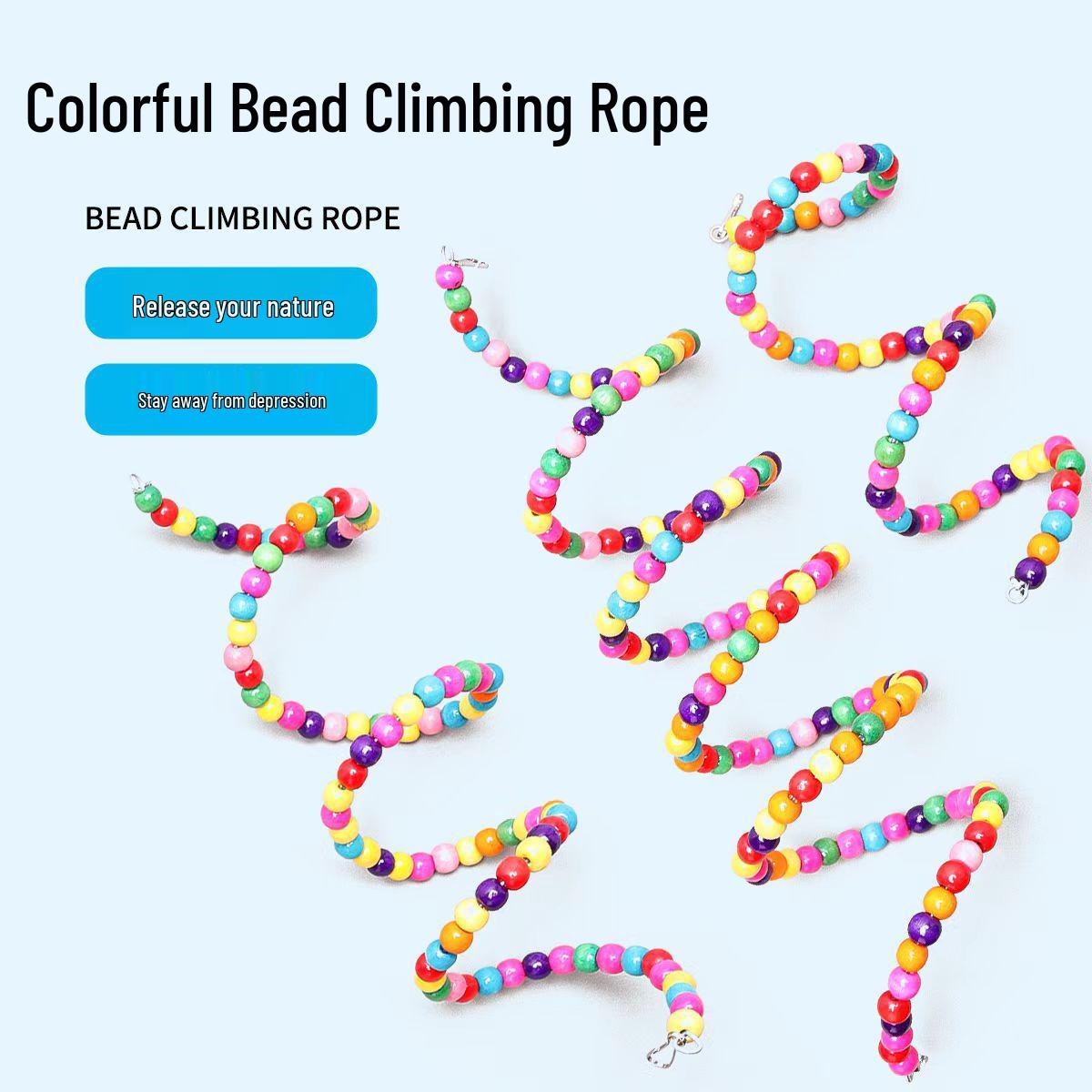 

Parrot Toys & Supplies: Educational Bird Swing, Suspension Bridge, Stretch Ladder 50cm Stretch Beads