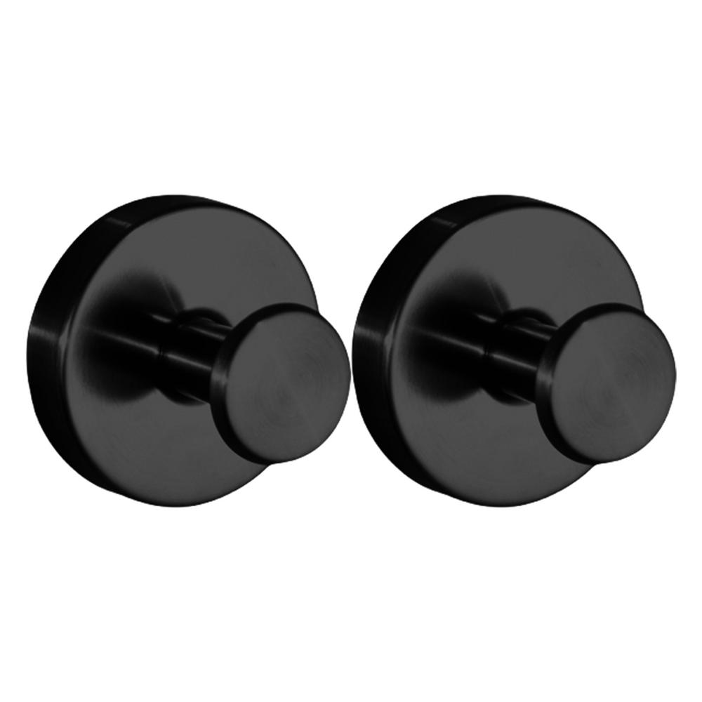 2pcs Stainless Steel Adhesive Wall Hooks Waterproof Shower Hanging Hook Heavy Duty Towel Hook Hanger Bathroom Storage Holder