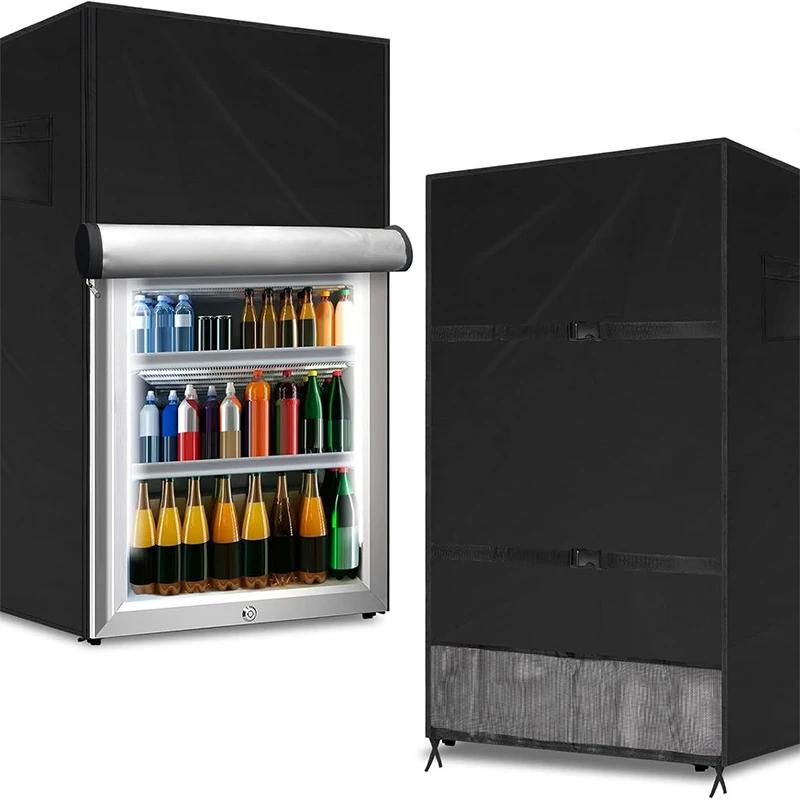 210D Oxford Cloth Upright Refrigerator Outdoor Refrigerator Cover Protective Cover Refrigerator Dust Cover Refrigerator Cover