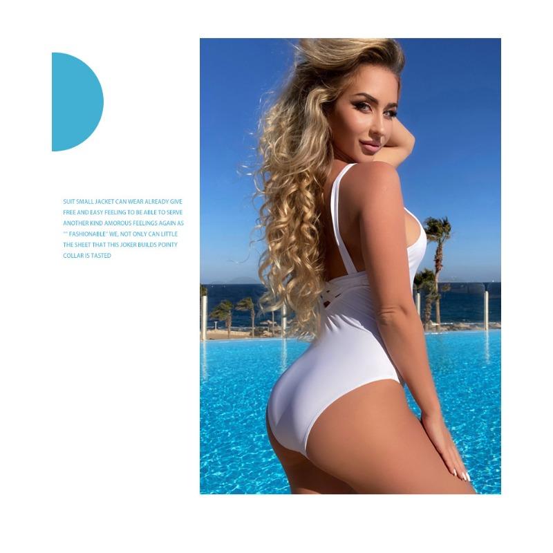 Women S Sexy Solid Slim Fit One Piece Swimsuit