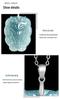 A-Grade Blue Water Nine-Tailed Fox Ice Jade Pendant with S925 Silver Inlay