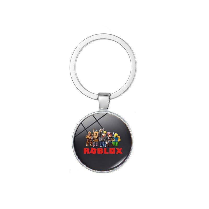 Roblox Game Character Key Ring Glass Dome Key Ring Gamer Accessory For Game Fans Kids Adults Collectible Holiday Gift Premium Quality