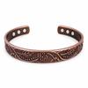 Retro Plum Blossom Red Copper Magnetic Adjustable Women's Bracelet
