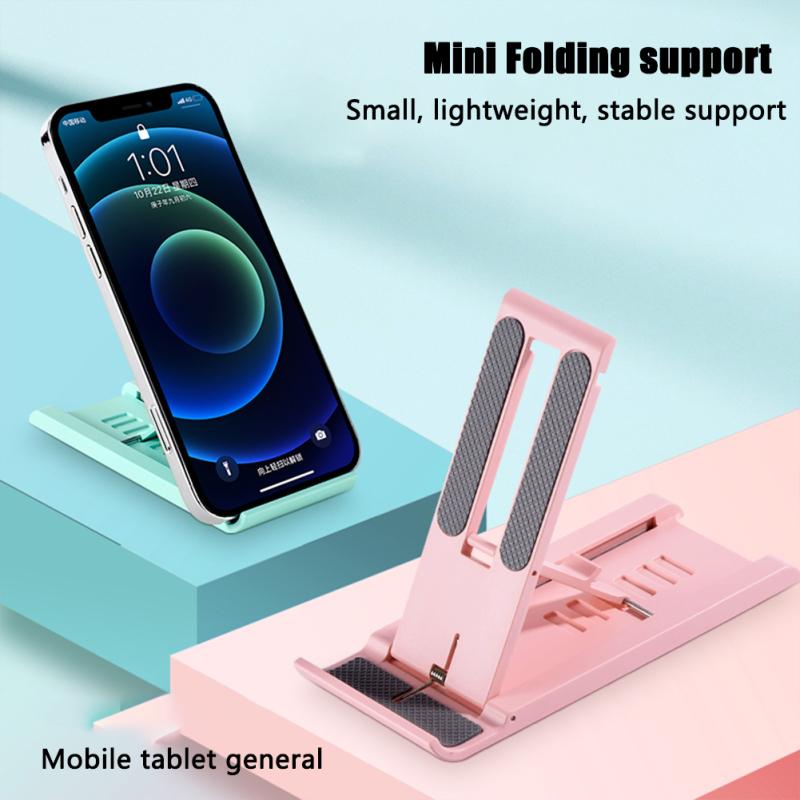 Folding Phone Holder Portable Adjustable Angle Desktop Tablet Bracket Multi-functional Hollowed Desk