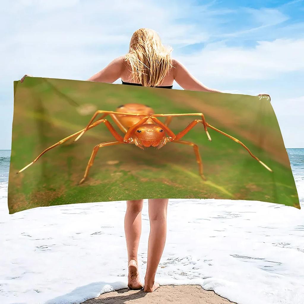 Spider Large Beach Towels,Soft Absorbent Oversized Sheet Quick Dry Sand Free Lightweight Oversized Large Microfiber Beach Towel