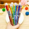 1/3/6pcs Transparent Cartoon Ballpoint Pen 6color Educational School&Office Supplies Creative Cute Colorful Swivel Supplies TMZ