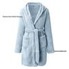 2024 Cozy European & American Autumn/Winter Hooded Fluffy Women's Pajamas and Warm Bathrobe