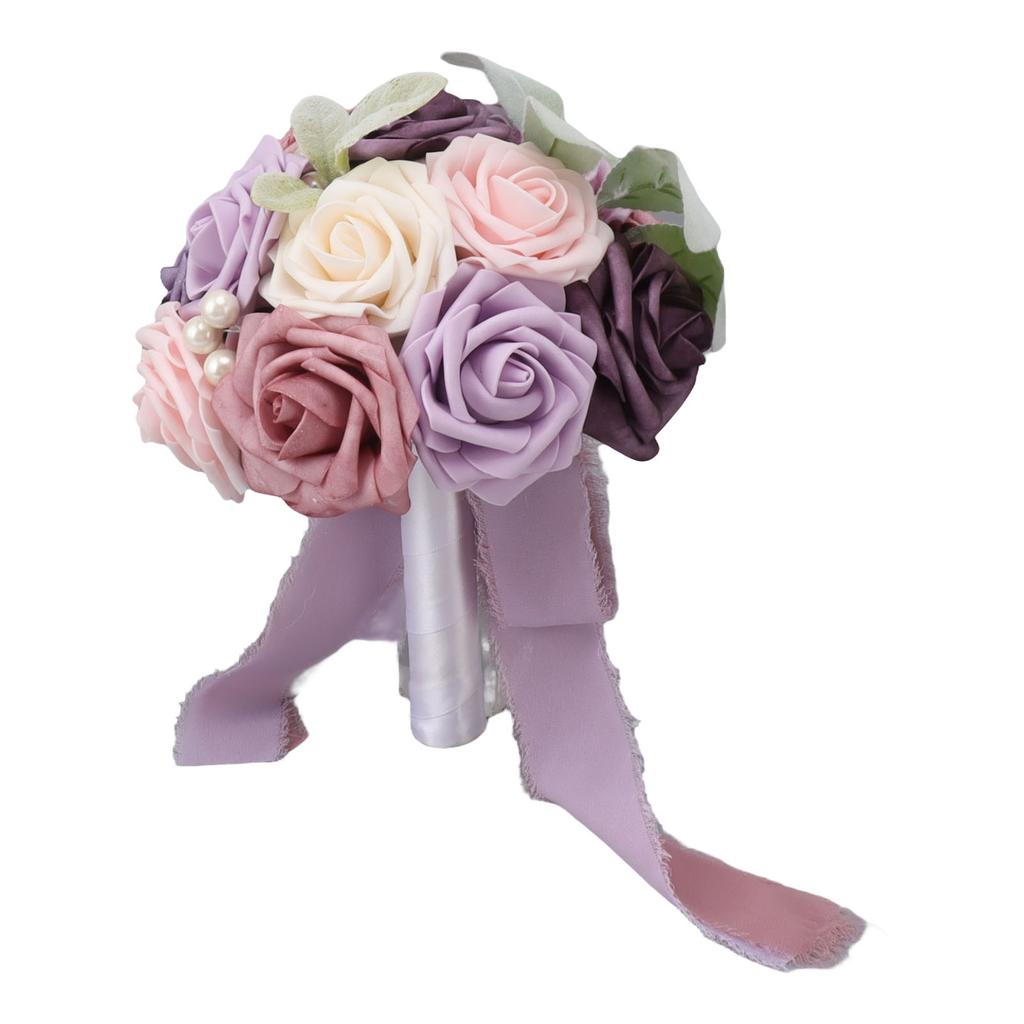 Wedding Bouquet Vivid Color Holding Flowers Romantic Handmade Elegant Holding Flowers For Parties Offices Shops Gardens
