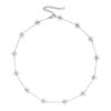 ZMZY Simple Pink Crystal Flowers Choker Necklace Statement Accessories Fashion Women Rhinestone Collar Necklace Clavicle Jewelry