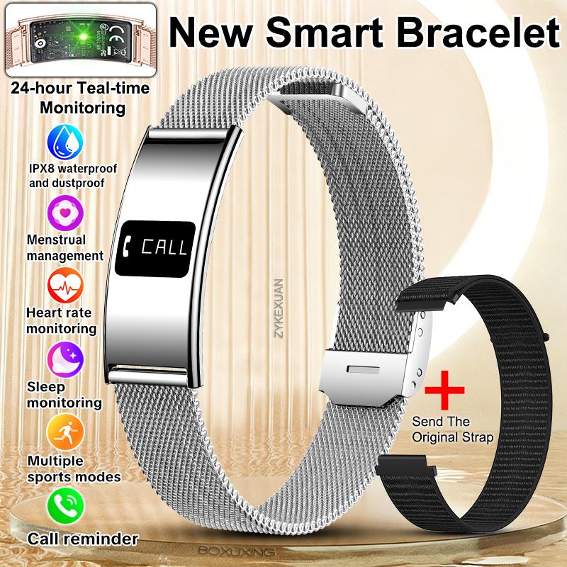 Fashion Women Smart Bracelet Heart Rate Sports Fitness Tracker 10ATM Waterproof Pedometer Call Reminder Smartwatch Men  New