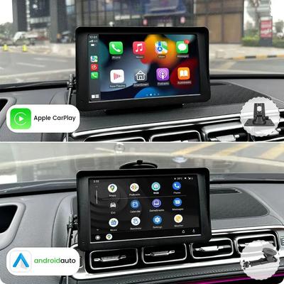 GreenYi 7 Zoll Touchscreen WiFi Wireless Apple Carplay und Android-Auto Auto Multimedia Monitor mit AHD 1080P Rückfahrkamera