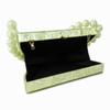 Nuova Borsa a Mano Semicircolare in Acrilico Perlescente con Perline per Donna Stile Vintage Quadrata Pochette da Sera