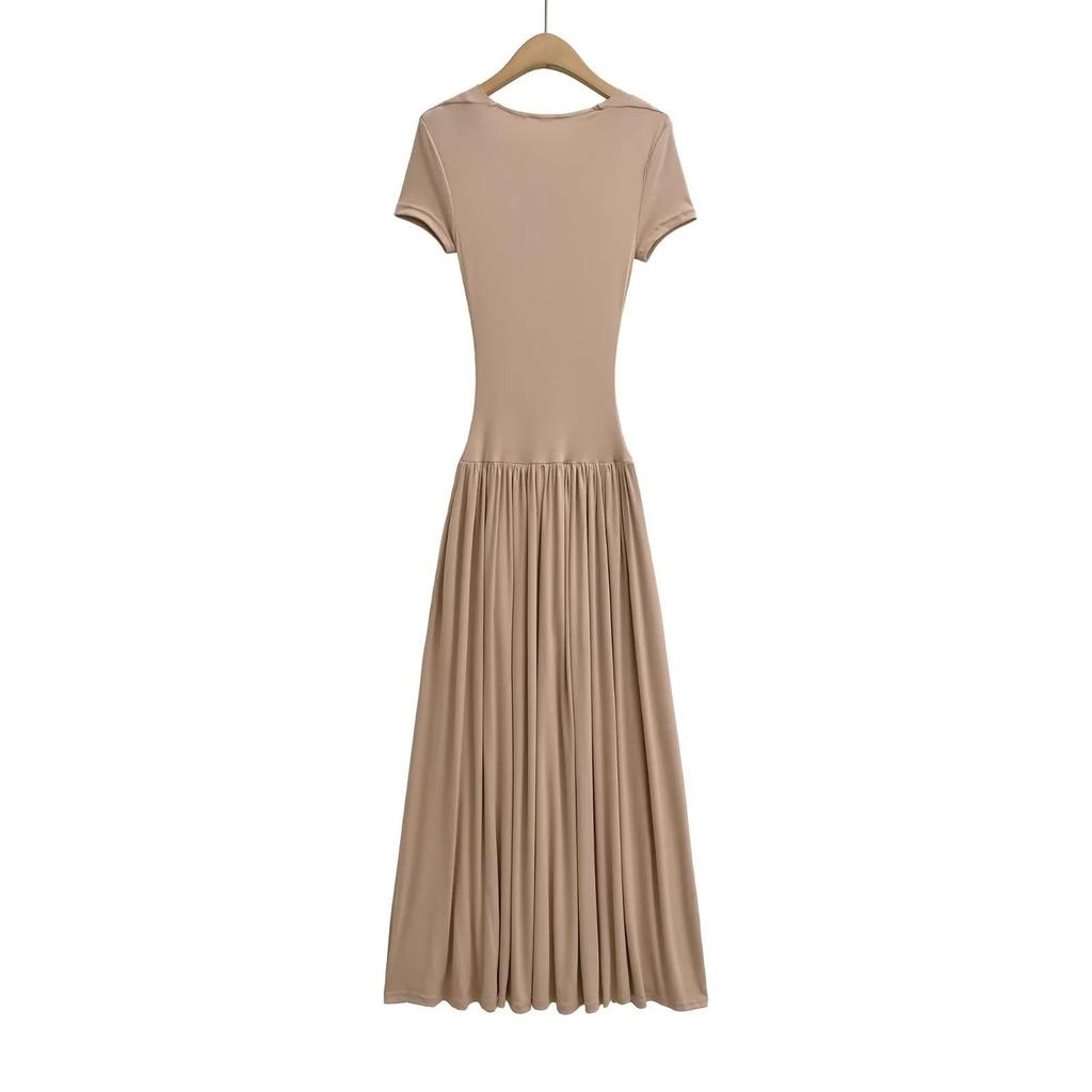 Women's Summer Spicy V-Neck Lace Patchwork Slim-Fit Long Dress