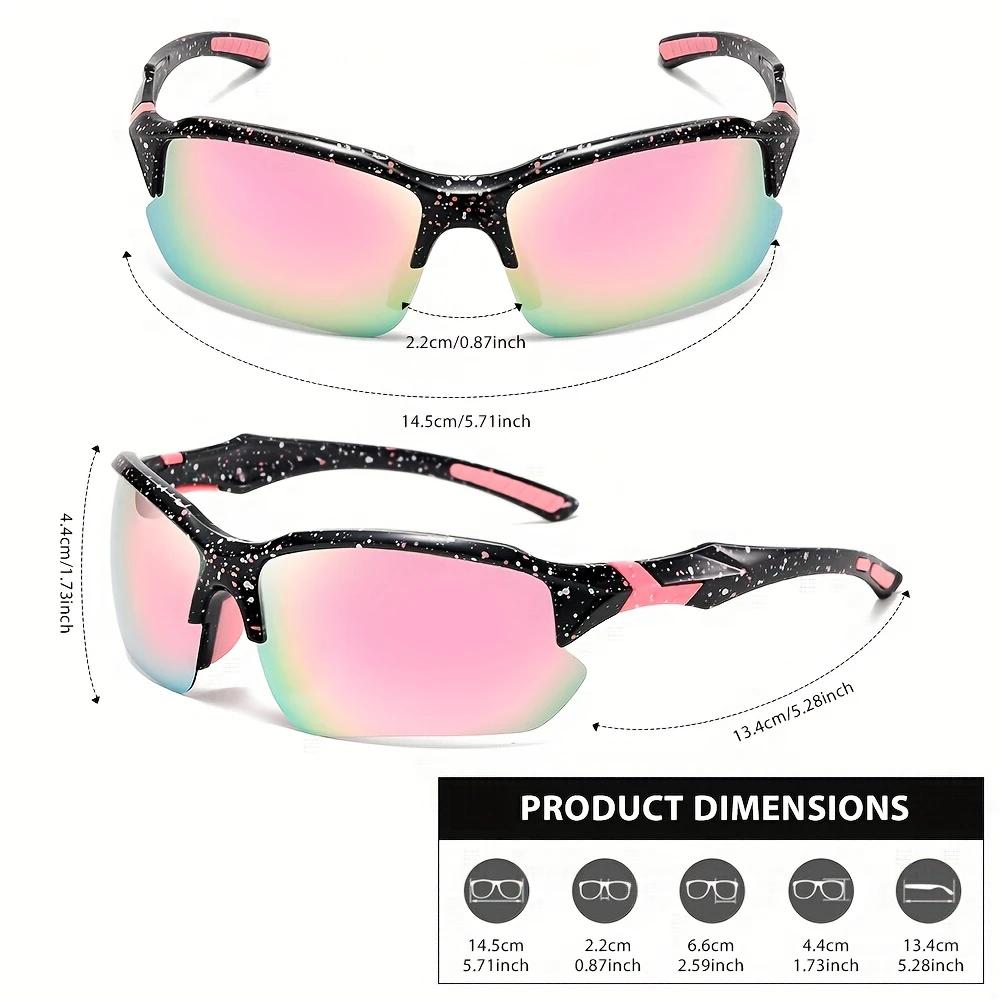 2PCS High Value Sets Women's Half Frame Fashion Glasses Colorful Coating Starry Sky Purple Dreamy Pink Lenses