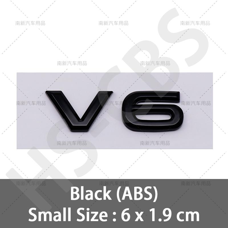 AABIO1 3D ABS V6 V8 Engine Displacement Logo Emblem Stickers for VW Volkswagen Car Styling Rear Trunk Tailgate Badge Decal Accessories