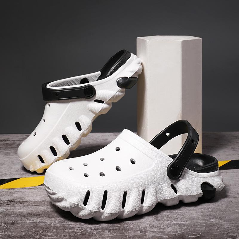 Unisex Summer Thick Sole Closed Toe Sandals - Soft Bottom Clog Beach Shoes