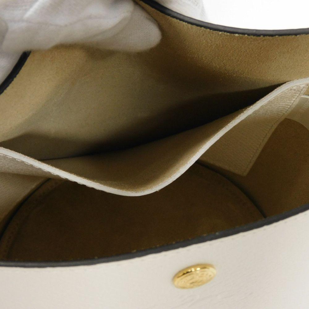 Used Epurée Small Bucket Bag 12768 10161HYZ007 7922 Current Model White Cowhide Leather Cuir d'Ursie Women's from