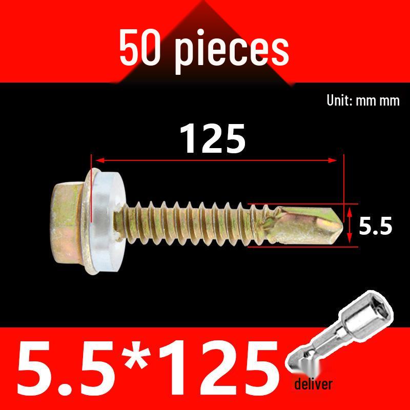 KI9S Stainless Steel Self-Drilling Hex Screw for Tile & Iron, M4