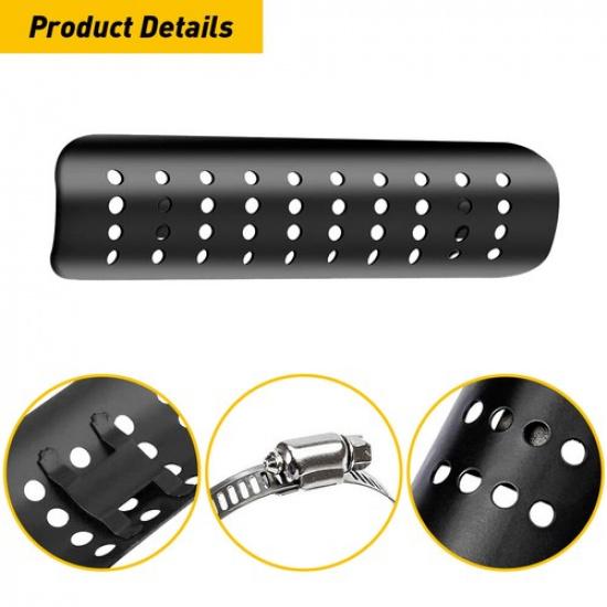 Exhaust Muffler Pipe Heat Shield Cover Protector For Harley Motorcycle Black