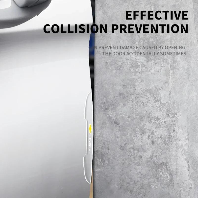 LXN1 4PCS Car Door Transparent Anti collision Protector Bar Stickers For Chevrolet Cruze Aveo Captiva Lacetti Accessories Car Styling