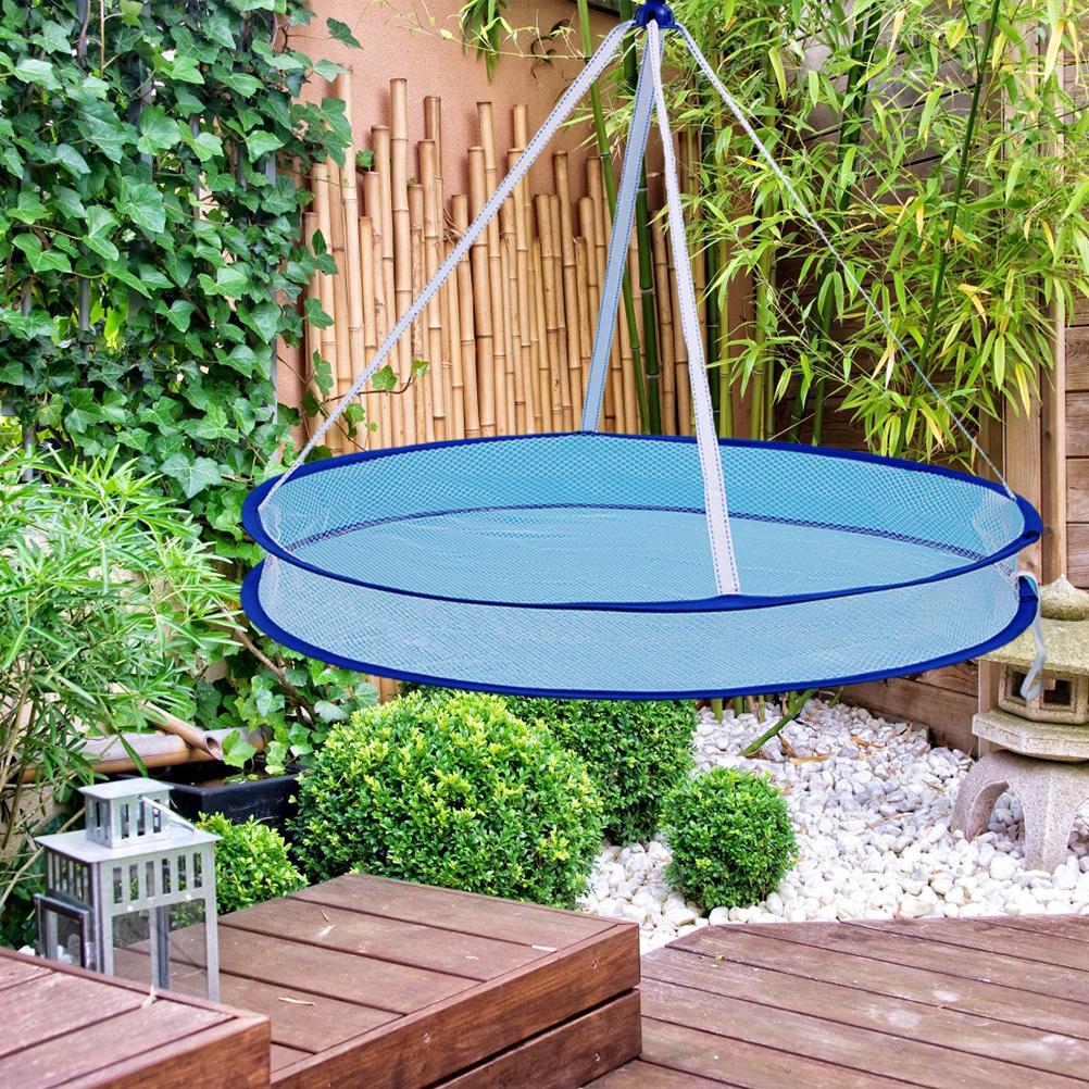 Folding Drying Clothes Basket Mesh Underwear Drying Rack Windproof Laundry Drying Underwear Basket