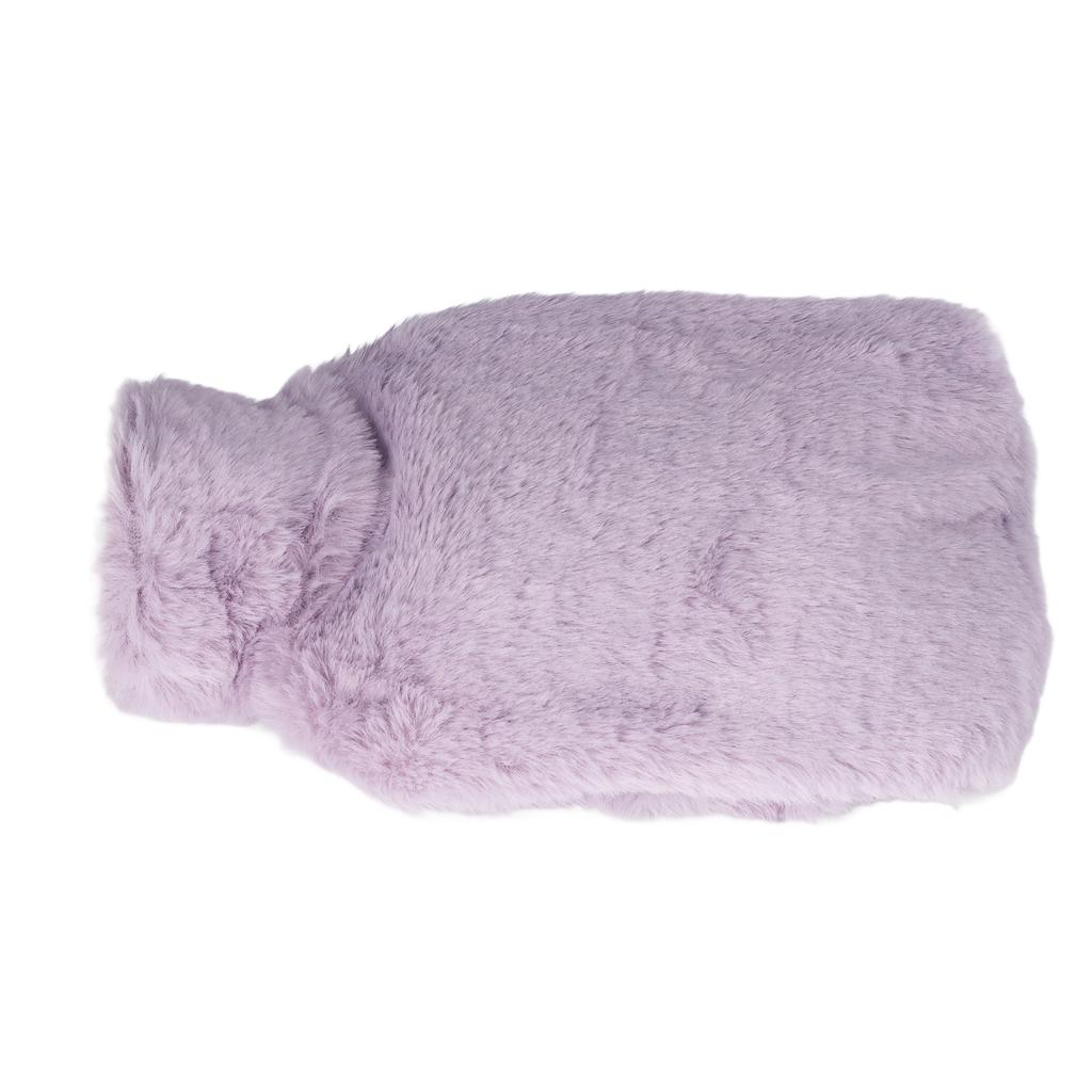 Hot Water Bag Double Insert Pocket PVC Liner Washable Cover 1000ml Capacity Warm Water Bag for Home Purple