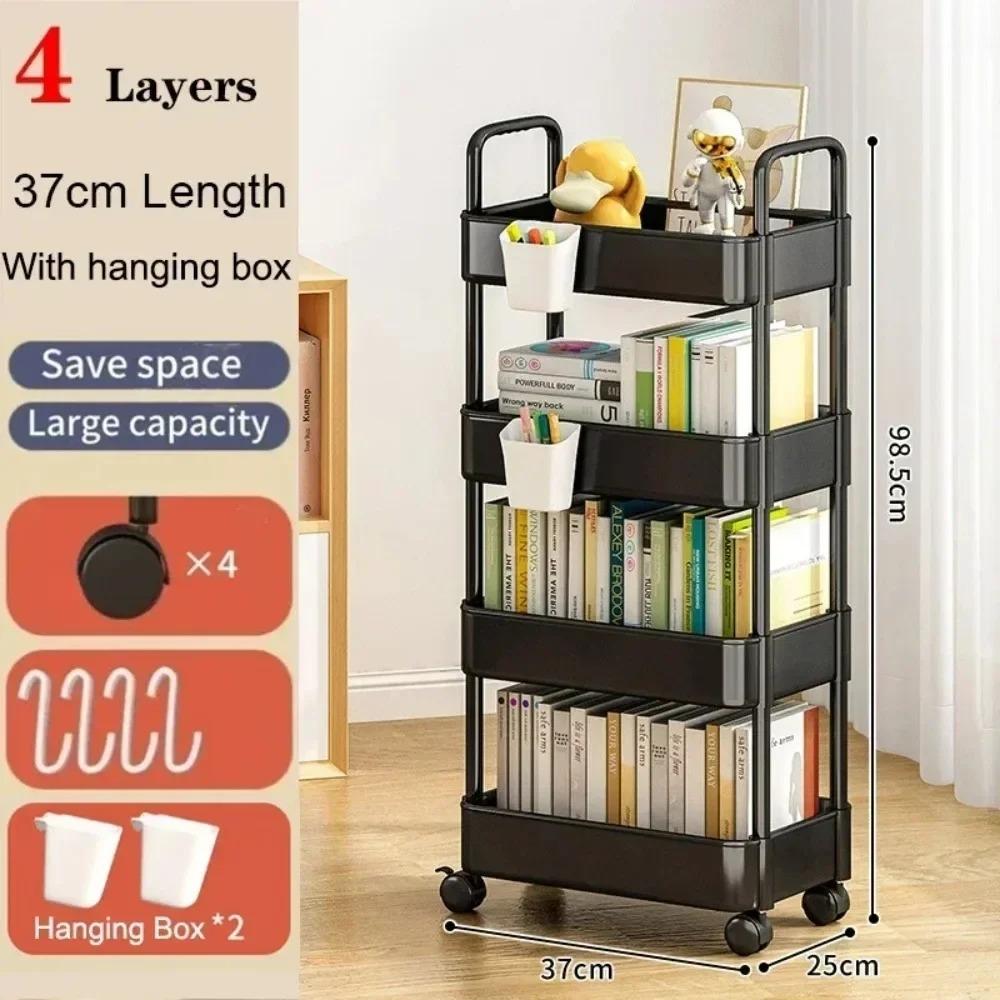 Mobiler Lagerwagen Haushaltsküche Multifunktionaler Wagen Räder Große Kapazität Haushalts-Räder Stabil Lagerregal