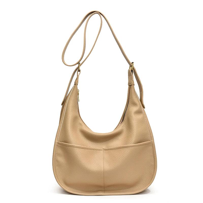 Unique large capacity shoulder bag for women  casual niche crossbody bag  manual dumpling bag