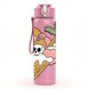 1PC Coconut Ice Cream Print 750ml Color Plastic Sports Water Bottle Leakproof Flip Straw Lid Suitable for Sports Office Home Use