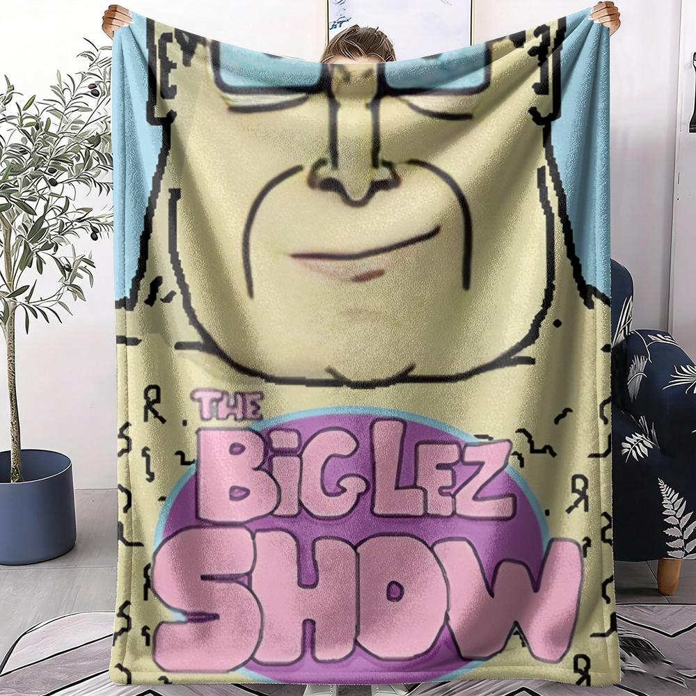 Funny Animation T-The Big Lez Show Throw Soft Flannel Throw Summer Blanket Lightweight Cozy Nap Blanket for Sofa Bed Travel