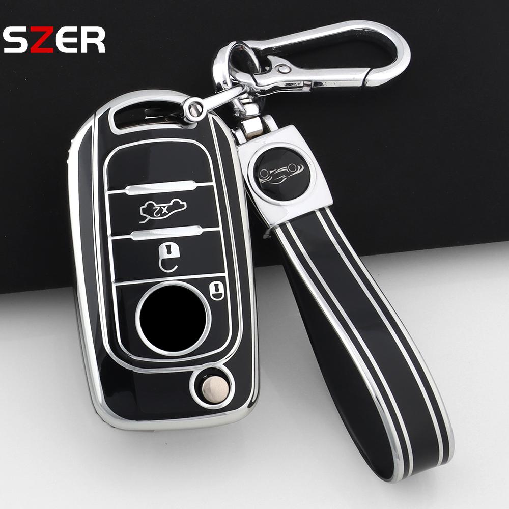 New Tpu Car Key Case Cover For Fiat Tipo Tprp Freedom 500X Doblo Argo Nuovo Grazie Protected Shell Keychain Fob Accessories