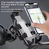 Supporto per Manubrio a Otto Artigli Porta Cellulare per Moto Scooter ATV E-Bike Supporto Cellulare Supporto GPS Barra(Nero2)(Nero1)