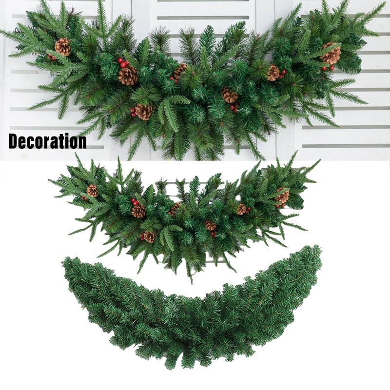 Hochwertige Pvc Weihnachtsdeko 90/120/150cm Grün Hörner 1.2m Mondsichel Ranke