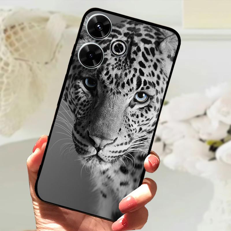 For Xiaomi Redmi 13 Case Fashion Painting Matte Cover Soft Silicone TPU Phone Case For Xiaomi Poco M6 4G Shockproof Shell Fundas