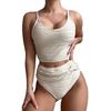 Xin Si Nian Solid Color Split Sexy Bikini Slim Women's Swimsuit