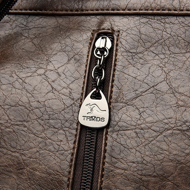 Zaino Stile Pelle Vintage con Manico Superiore e Spallacci Imbottiti